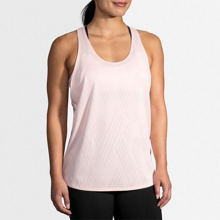 Brooks Array NZ - Women's Running Tank Top - Pink (83401-FTYN)